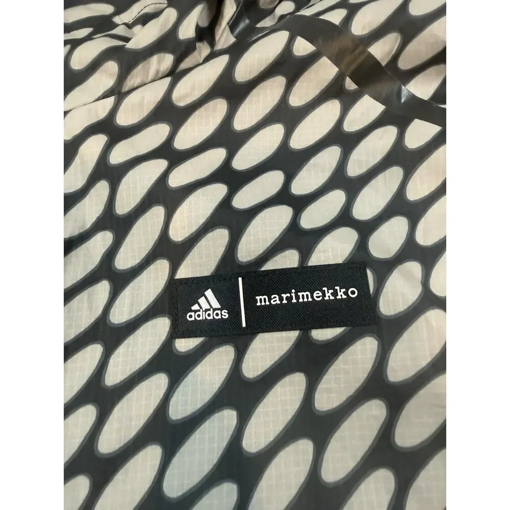 Adidas X Marimekko Marathon Waterproof Jacket Men’s Size Small Black Gray